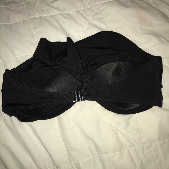 ASOS swim black ruffle top - Picture 2 of 4